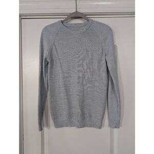 Lululemon Crewneck Lightweight Sweater women's 0/2 gray blue‎ pullover knit